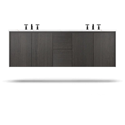 Gilded Double Bath Floating Vanity - Undermount Sink
