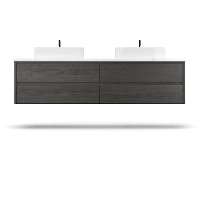 Gilded Double Drawer Bath Floating Vanity