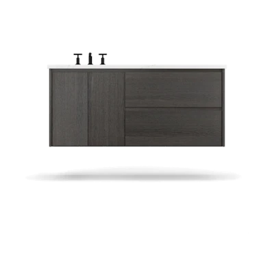 Gilded Single Left/Right Bath Floating Vanity - Undermount Sink