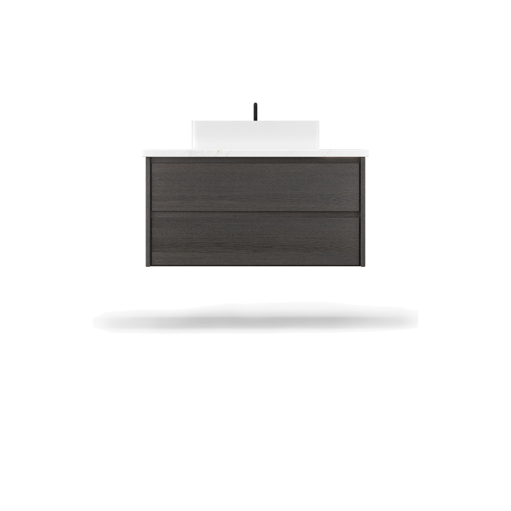 Gilded Two-Drawer Single Bath Floating Vanity