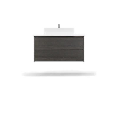 Gilded Two-Drawer Single Bath Floating Vanity