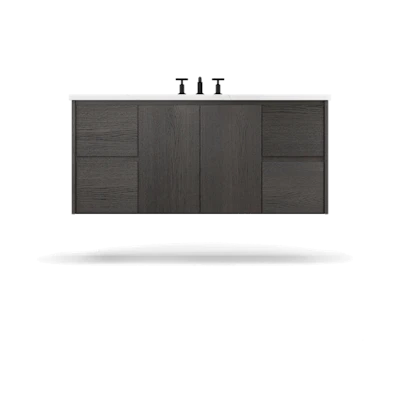 Gilded Single Extra Wide Bath Floating Vanity - Undermount Sink