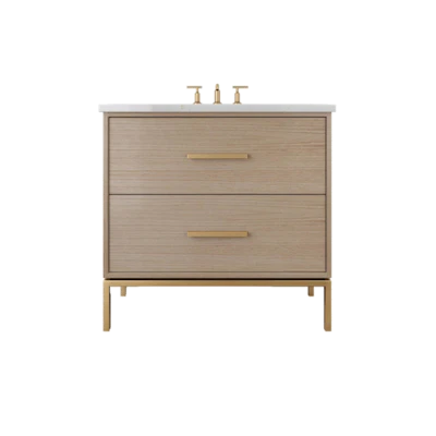 Rift White Oak Two-Drawer Single Bath Vanity