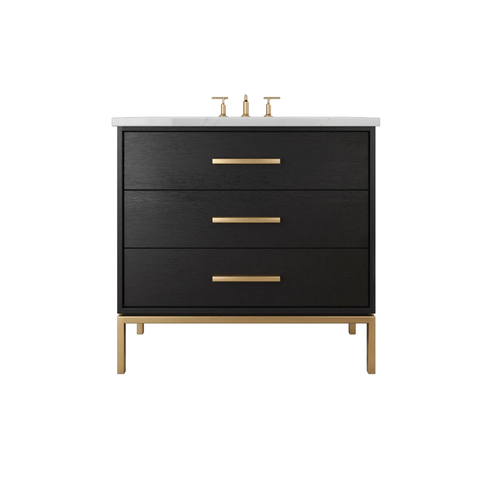 Rift White Oak Three-Drawer Single Bath Vanity