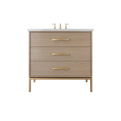 Rift White Oak Three-Drawer Single Bath Vanity