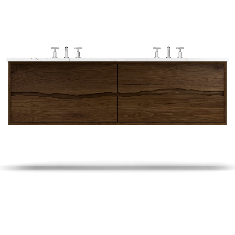 Ventura Four-Drawer Double Bath Floating Vanity