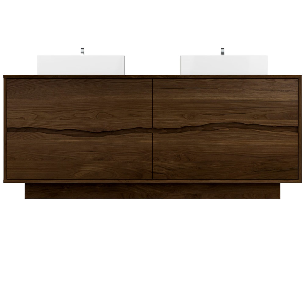 Ventura Four-Drawer Double Bath Vanity With Integrated Countertop