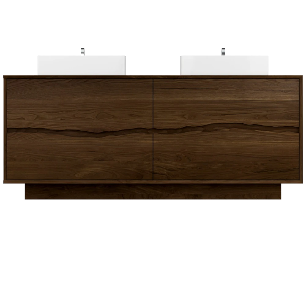 Ventura Four-Drawer Double Bath Vanity With Integrated Countertop