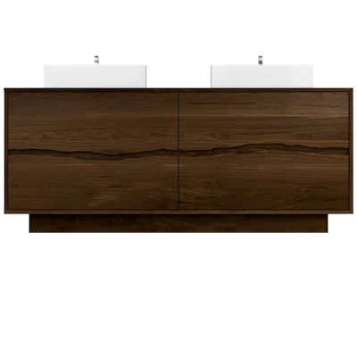 Ventura Four-Drawer Double Bath Vanity With Integrated Countertop