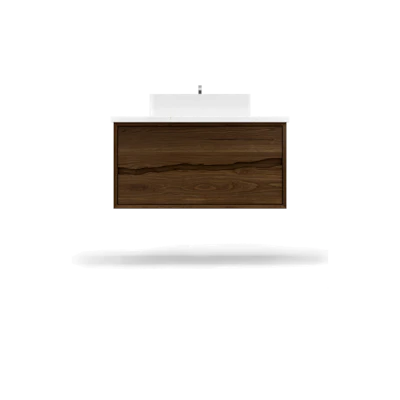 Ventura Two-Drawer Single Bath Floating Vanity - Vessel Sink