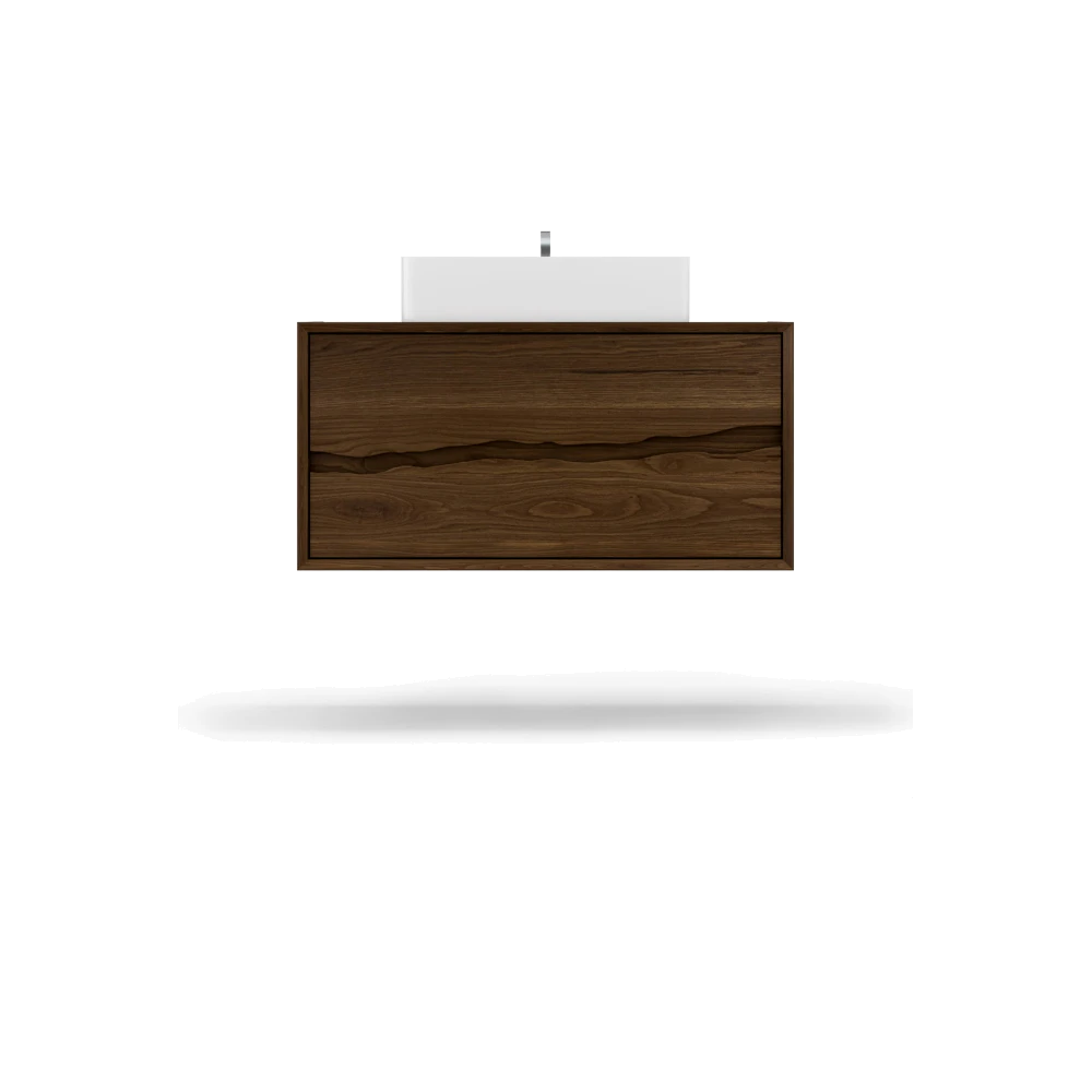 Ventura Two-Drawer Single Bath Floating Vanity With Integrated Countertop