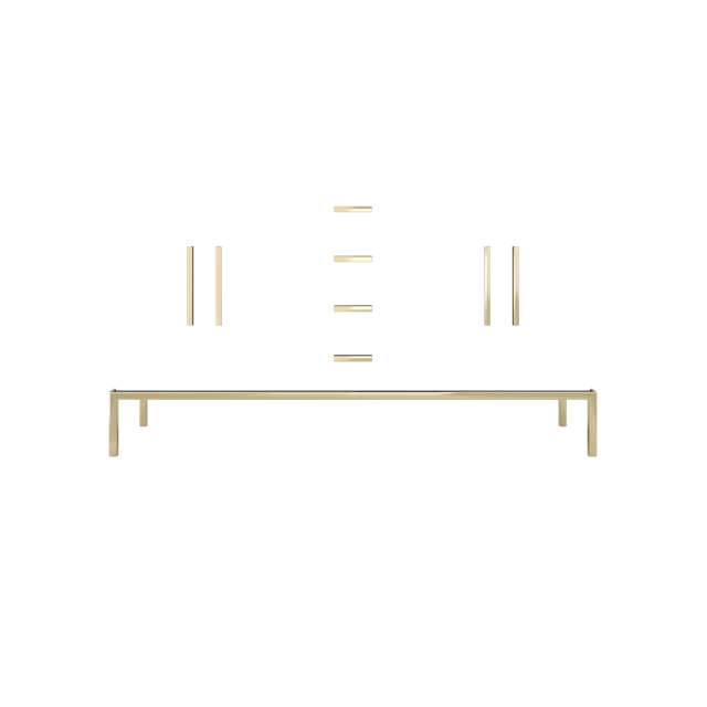 Rift White Oak Double Bath Vanity - hardware