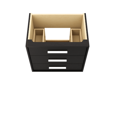 Rift White Oak Three-Drawer Single Bath Vanity - image 3 - base