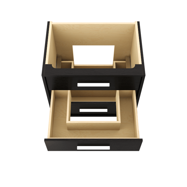 Rift White Oak Three-Drawer Single Bath Vanity - image 4 - base