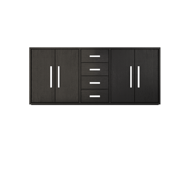 Rift White Oak Double Bath Vanity - base