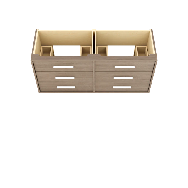 Rift White Oak Double Drawer Bath Vanity - image 3 - base