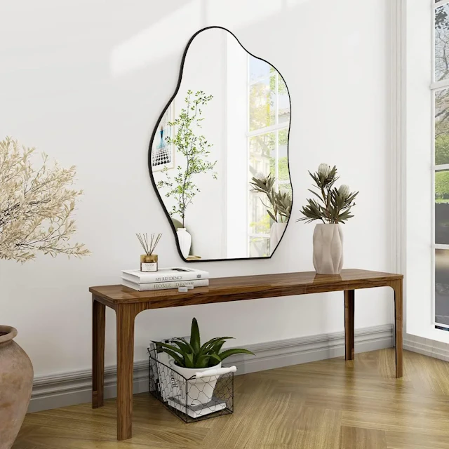 Wood Framed Cloud Wall Mirror - angle 4 - other