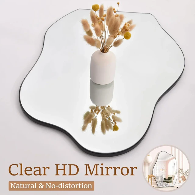 Wood Framed Cloud Wall Mirror - angle 3 - other