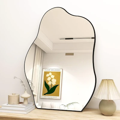 Wood Framed Cloud Wall Mirror