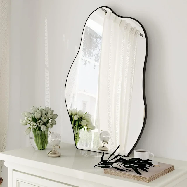 Wood Framed Cloud Wall Mirror - angle 5 - other