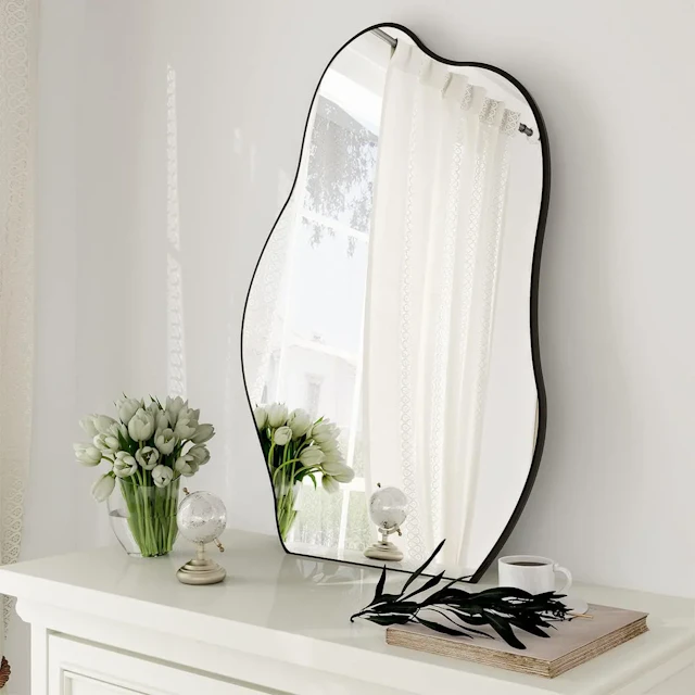 Wood Framed Cloud Wall Mirror - angle 5 - other
