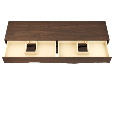 Ventura Four-Drawer Double Bath Floating Vanity With Integrated Countertop - image 4 - base