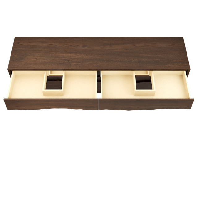 Ventura Four-Drawer Double Bath Floating Vanity With Integrated Countertop - image 4 - base