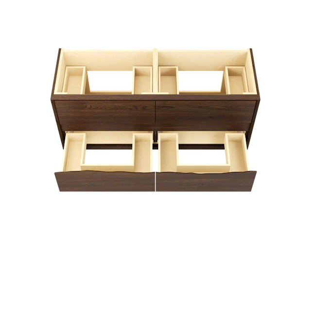 Ventura Four-Drawer Double Bath Floating Vanity - image 5 - base
