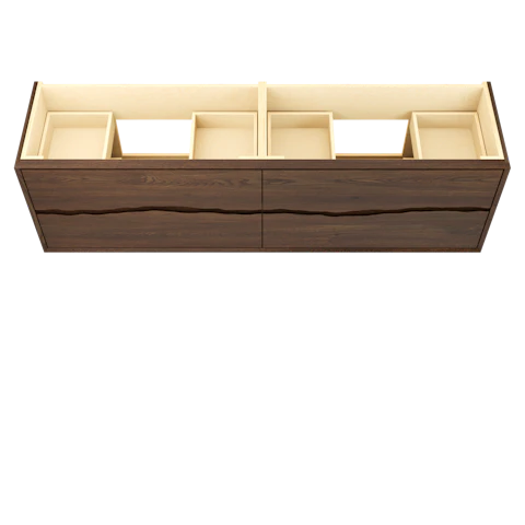 Ventura Four-Drawer Double Bath Floating Vanity - image 3 - base