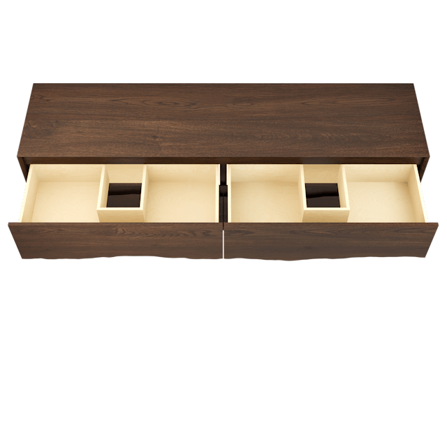 Ventura Four-Drawer Double Bath Vanity With Integrated Countertop - image 4 - base