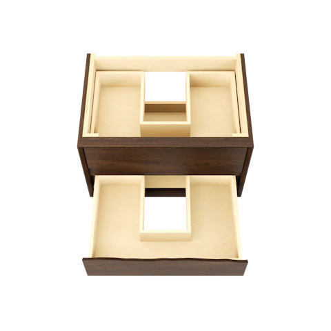 Ventura Two-Drawer Single Bath Floating Vanity - Vessel Sink - image 5 - base
