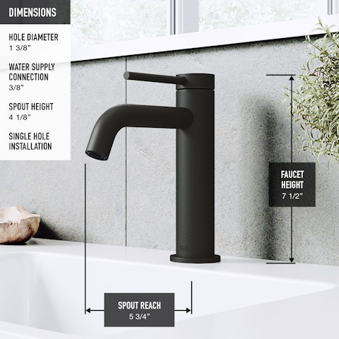 Madison Single Handle Single-Hole Bathroom Faucet and Carbon Fiber - image 5 - other