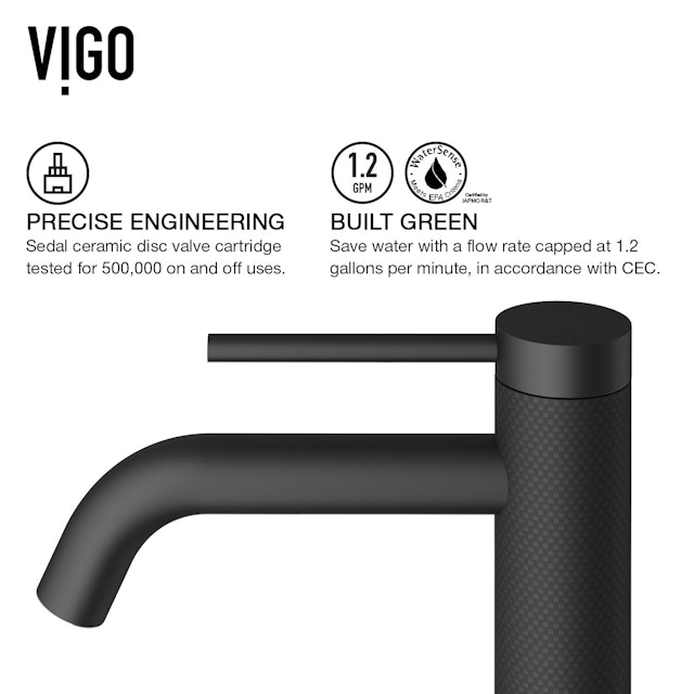 Madison Single Handle Single-Hole Bathroom Faucet and Carbon Fiber - image 7 - other