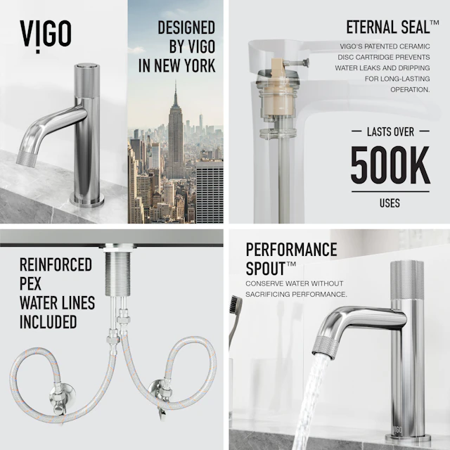 Apollo Button Operated Single-Hole Bathroom Faucet - angle 12 - other