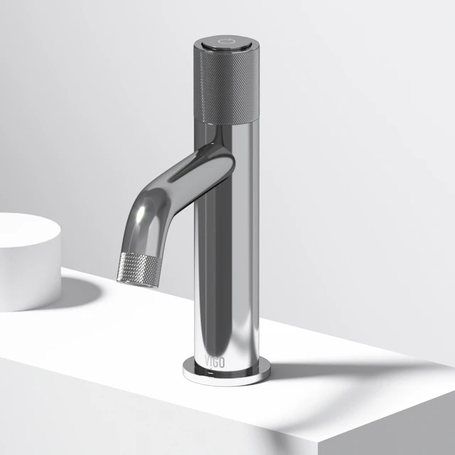Apollo Button Operated Single-Hole Bathroom Faucet - angle 2 - other