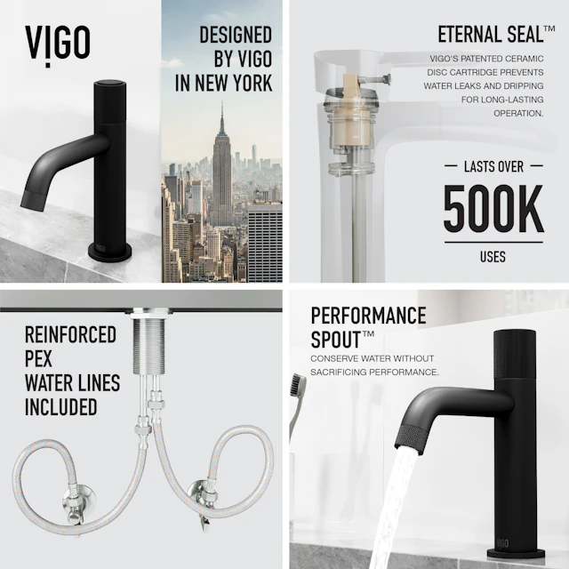 Apollo Button Operated Single-Hole Bathroom Faucet - angle 12 - other