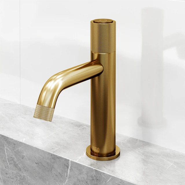 Apollo Button Operated Single-Hole Bathroom Faucet - angle 3 - other