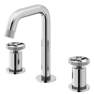 Cass Two Handle Three-Hole Widespread Bathroom Faucet
