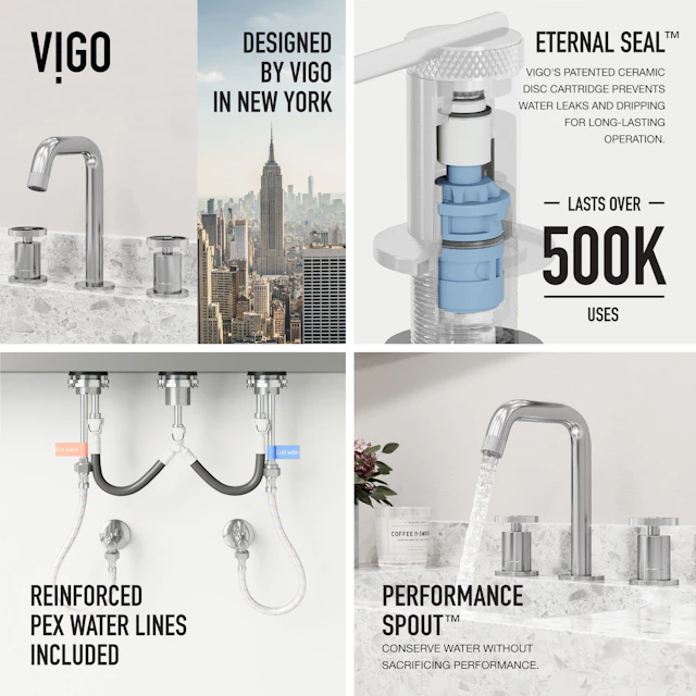 Cass Two Handle Three-Hole Widespread Bathroom Faucet - angle 7 - other