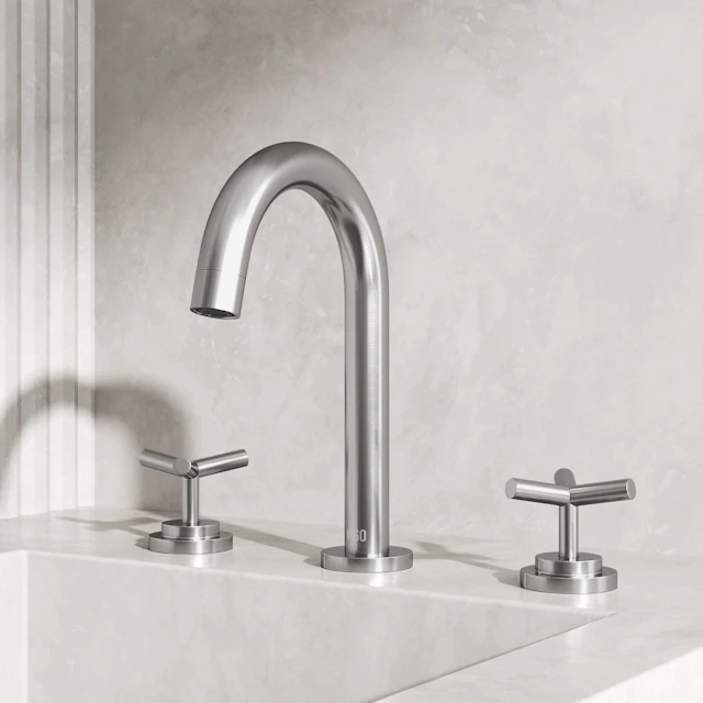 Jewel 9 in. H 2-Handle High-Arc Widespread Bathroom Faucet with Cross Handles - angle 3 - other