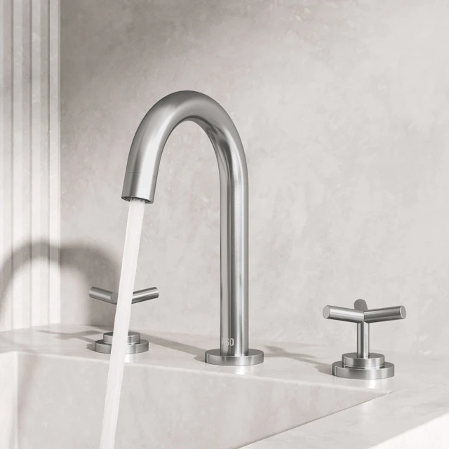 Jewel 9 in. H 2-Handle High-Arc Widespread Bathroom Faucet with Cross Handles - angle 4 - other