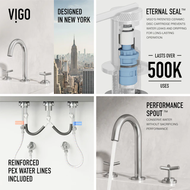 Jewel 9 in. H 2-Handle High-Arc Widespread Bathroom Faucet with Cross Handles - angle 6 - other