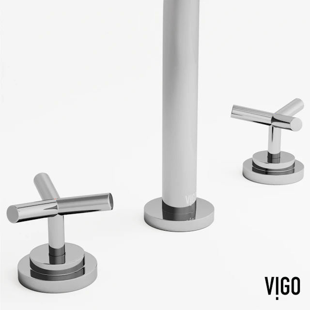 Jewel 9 in. H 2-Handle High-Arc Widespread Bathroom Faucet with Cross Handles - angle 10 - other