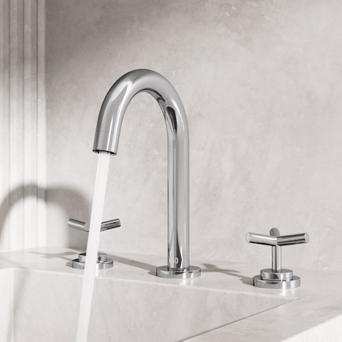 Jewel 9 in. H 2-Handle High-Arc Widespread Bathroom Faucet with Cross Handles - image 4 - other