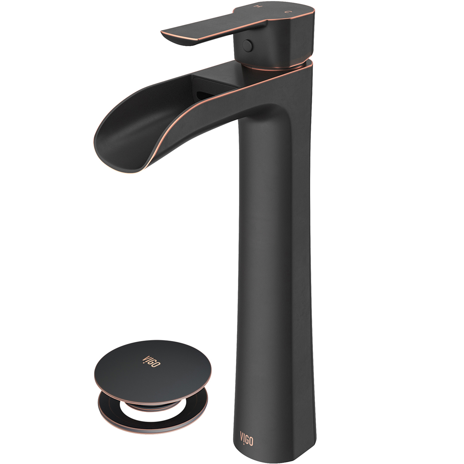 Niko Single Handle Single-Hole Bathroom Vessel Faucet Set with Pop-Up Drain Set