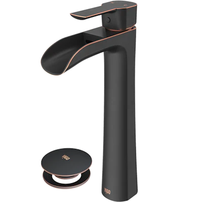 Niko Single Handle Single-Hole Bathroom Vessel Faucet Set with Pop-Up Drain Set