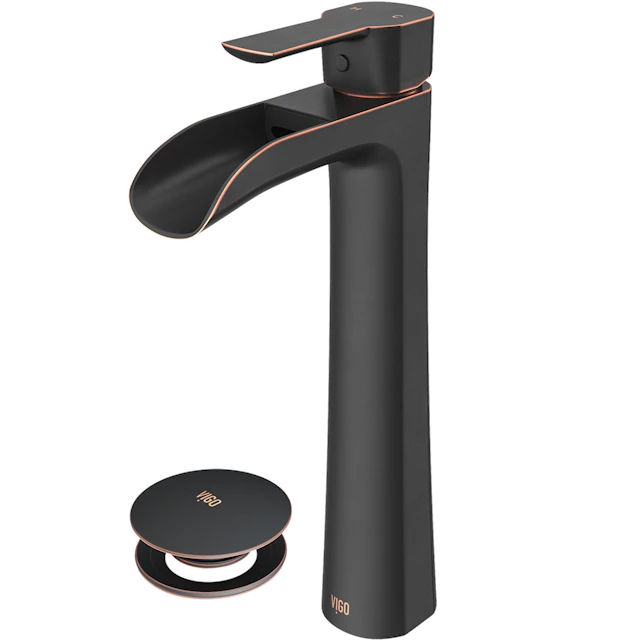 Niko Single Handle Single-Hole Bathroom Vessel Faucet Set with Pop-Up Drain Set - angle 1 - other