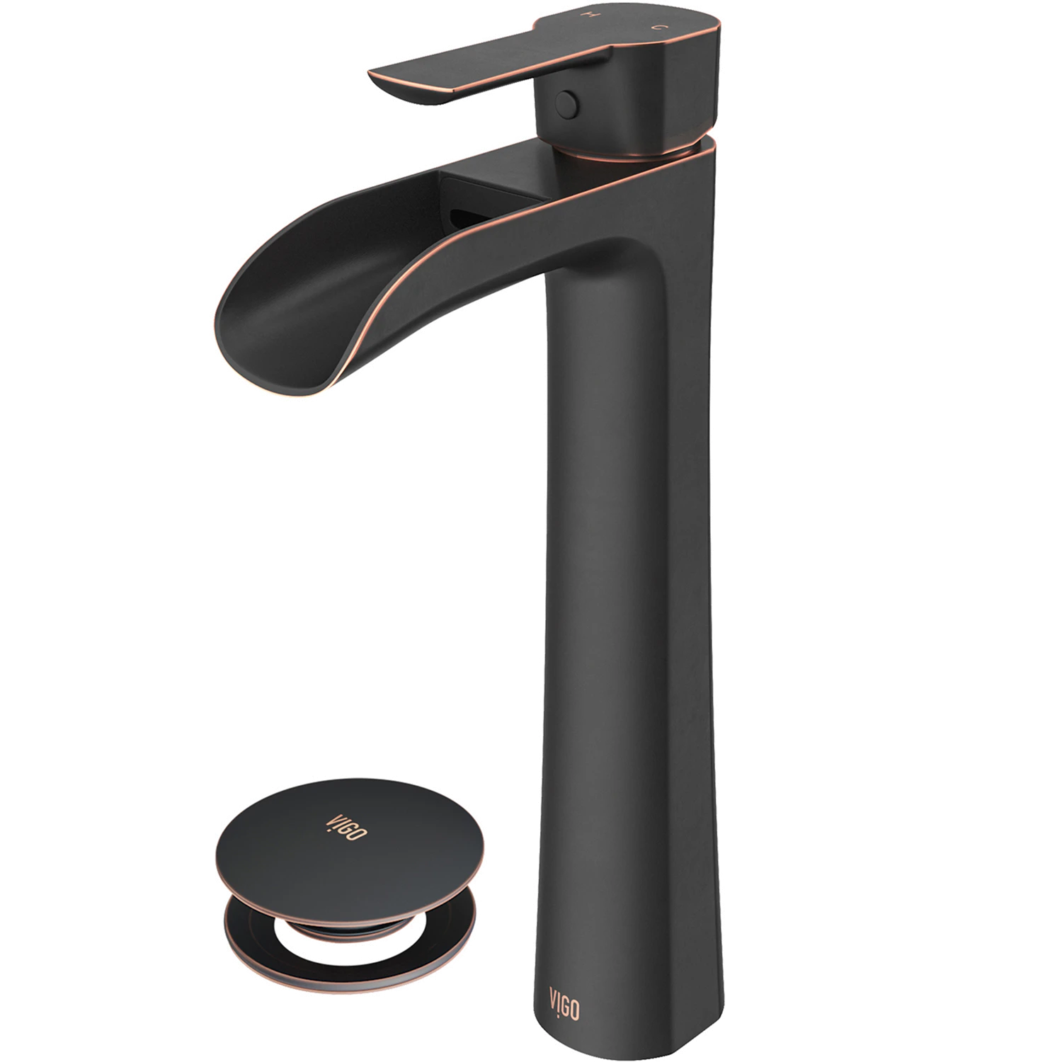 Niko Single Handle Single-Hole Bathroom Vessel Faucet Set with Pop-Up Drain Set