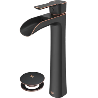 Niko Single Handle Single-Hole Bathroom Vessel Faucet Set with Pop-Up Drain Set