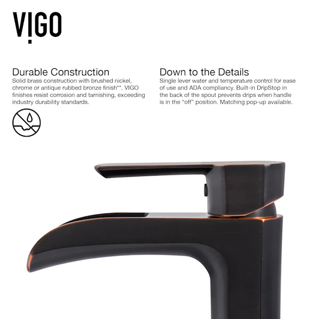 Niko Single Handle Single-Hole Bathroom Vessel Faucet Set with Pop-Up Drain Set - angle 8 - other